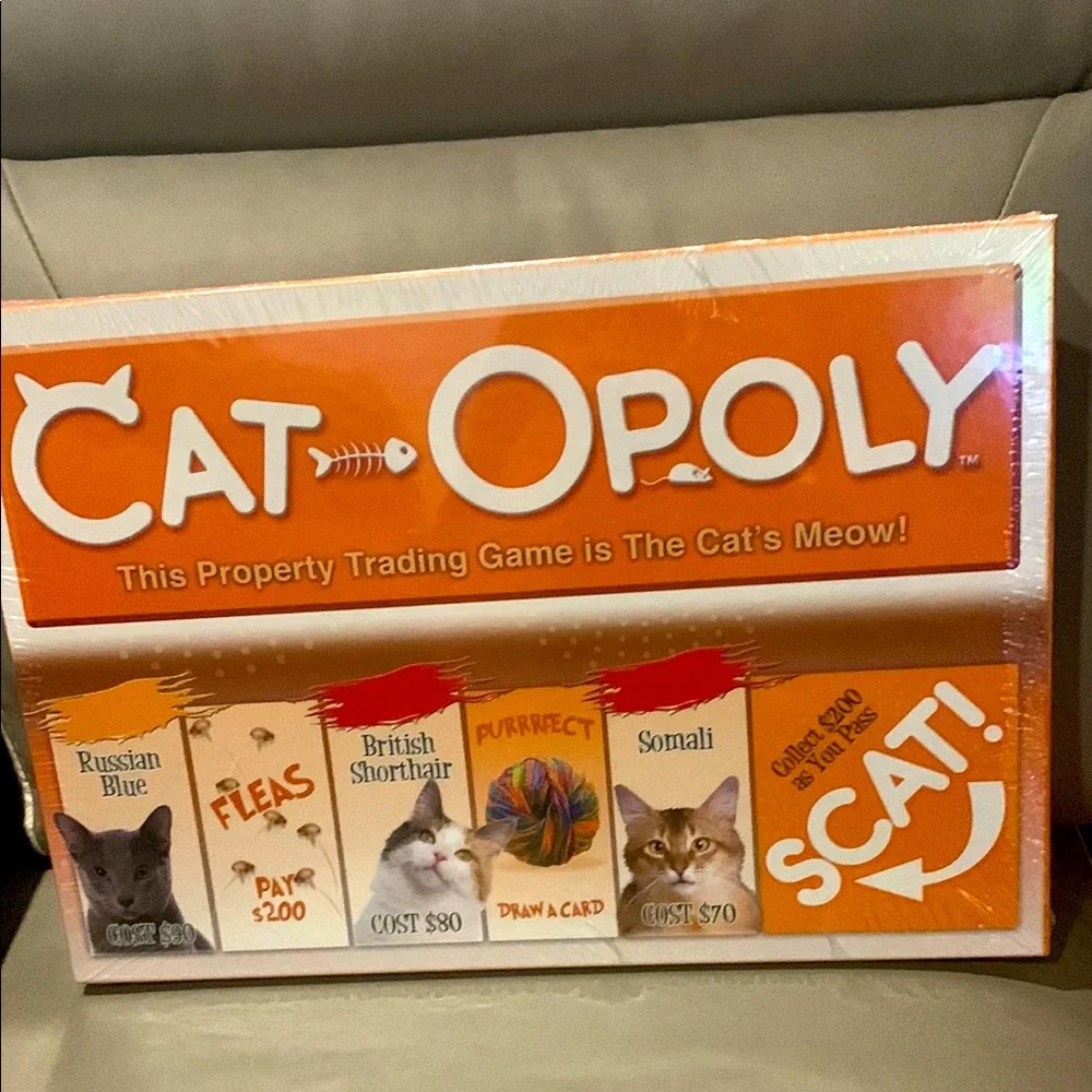CatOpoly Board Game NEW A property trading Game thats a cats Meow for cat lovers